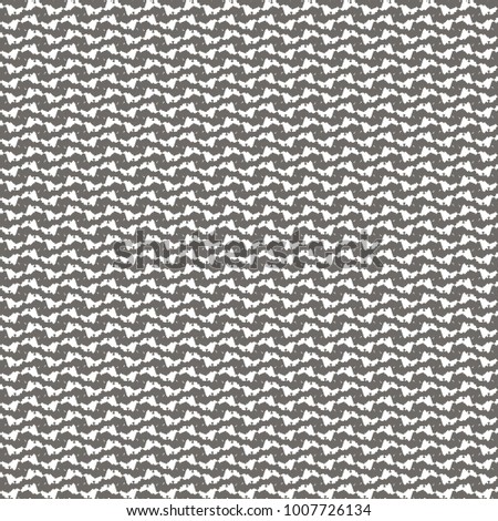 Monochrome decorative textured background with wavy horizontal stripes. Pattern for textiles. Abstract vector.
