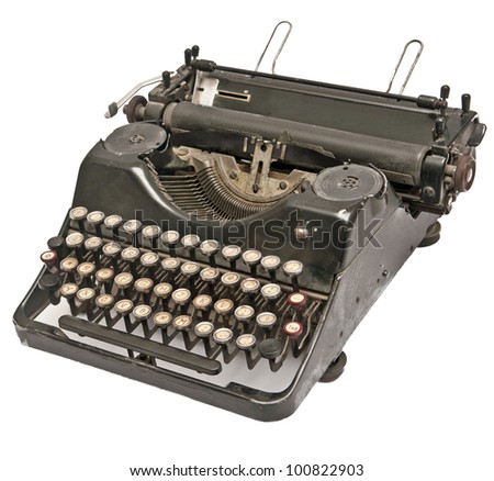 still acting old-time typewriter of the black colour