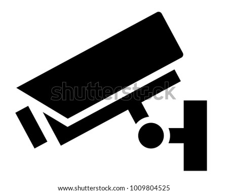 security camera sign icon, vector symbol