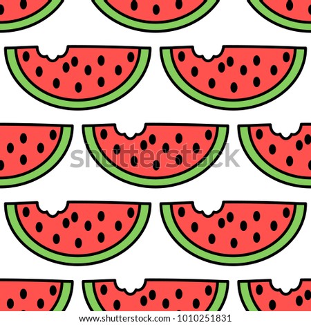 Watermelon Vector Seamless Pattern