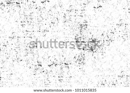 Black and white texture in art style. Fantastic monochrome background. Pattern from the chaos of dots, spots, lines, cracks. Grunge dark surreal