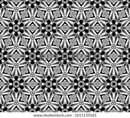 Black and white seamless pattern for backgrounds and design