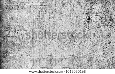 Black and white texture of cracks, stains, chips, lines, dots, dust