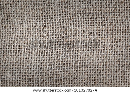 close up texture of raw sack cloth background.