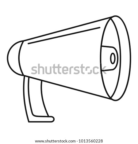 Noise of megaphone icon. Outline illustration of noise of megaphone vector icon for web