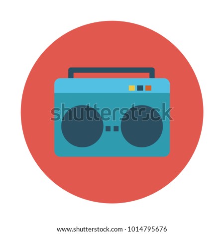 music player radio flat icon 