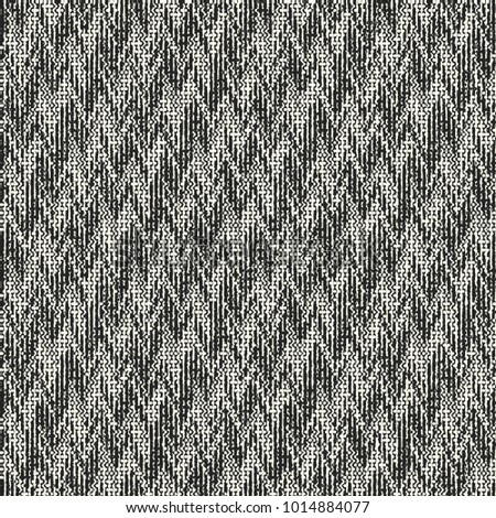 Abstract Monochrome Zigzag Motif Mottled Textured Background. Seamless Pattern.