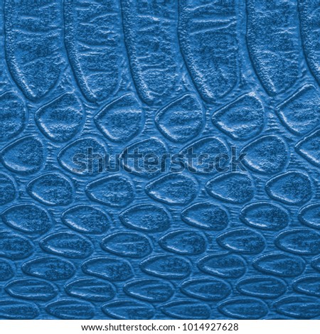 blue artificial snake skin texture as background