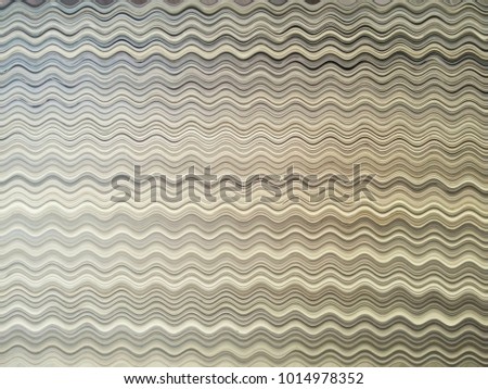 Background or texture of a rippled abstract distortion on a stack of papers. The various shades of paper colors make beautiful patterns.