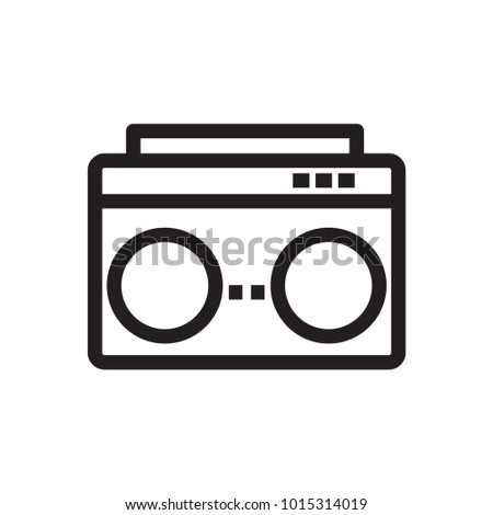 music player radion outline icon