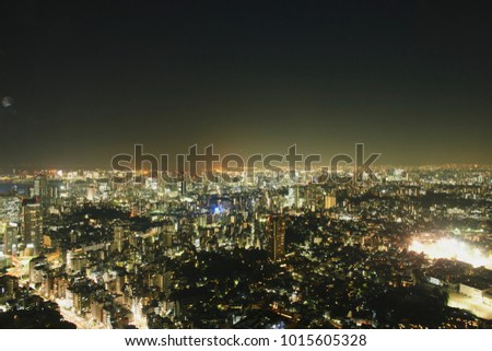 city night view in tokyo.