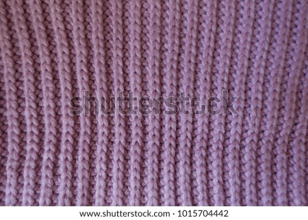 Handmade lilac rib knit fabric with vertical wales