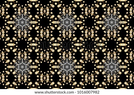 Paisleys elegant floral raster seamless pattern background wallpaper illustration with vintage stylish beautiful modern 3d line art gold and black paisley flowers, doodles, leaves and ornaments.