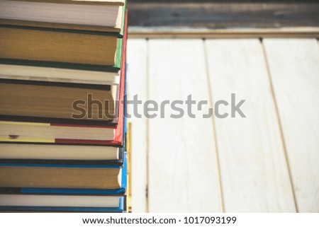 The books on the table. Education.