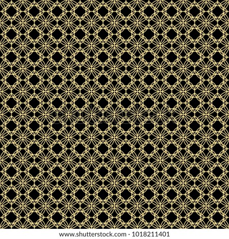 Modern stylish gold texture with rhombus or squares. Seamless tile pattern. Repeating geometry in golden color.