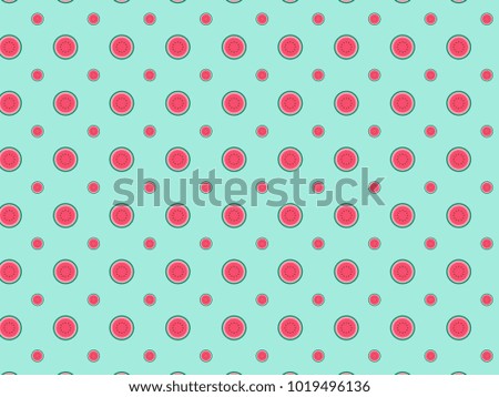 Vector background with watermelon slices