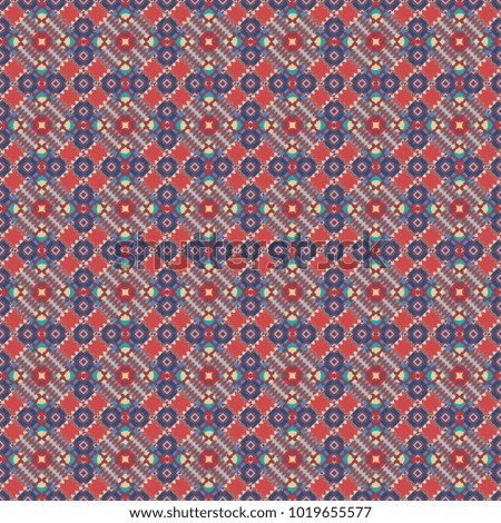 Geometric background, mosaic pattern in beige, brown and blue colors, graphic design. Geometric abstract background, geometric seamless pattern, shapes, tiles, stylized art.