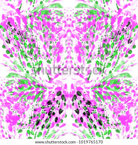 Watercolor abstract seamless pattern with hand drawn simple elements. Watercolor texture.

