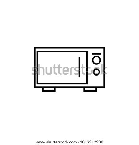microwave icon. Element for mobile concept and web apps. Thin line  icon for website design and development, app development. Premium icon on white background on white background