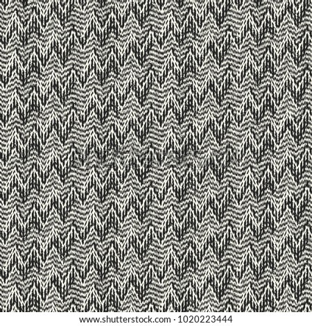 Abstract Monochrome Zigzag Graphic Motif Complexity Textured Background. Seamless Pattern.
