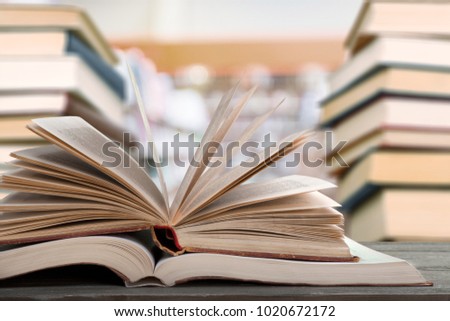 Education learning concept with opening book