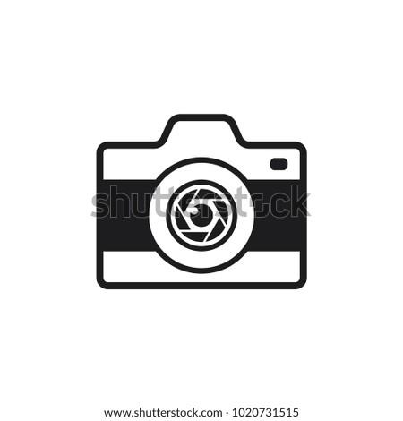 best camera icon in trendy flat style 