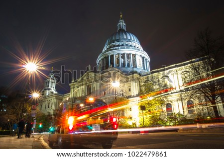 One of the iconic landmarks of London, St Paul's Cathedral.  