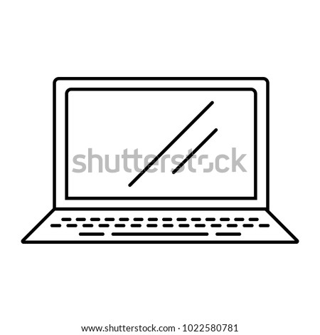 a laptop icon. Element of home appliances for mobile concept and web apps. Thin line icon for website design and development, app development. Premium icon on white background