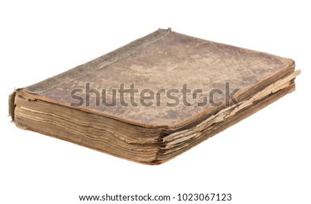 Old book isolated on white background.