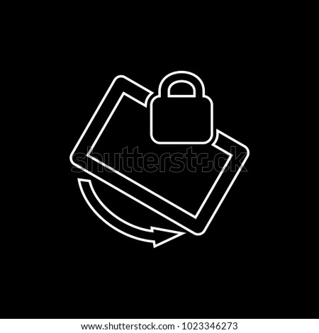Lock out rotation screen vector icon