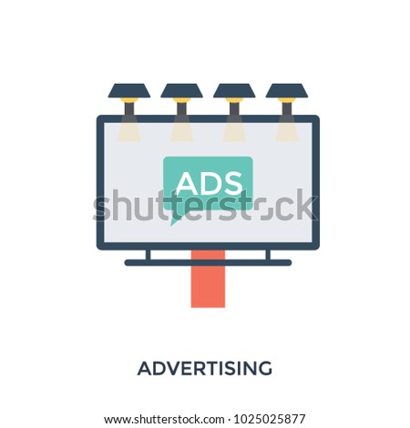 Illustration ad billboard, advertising signboard