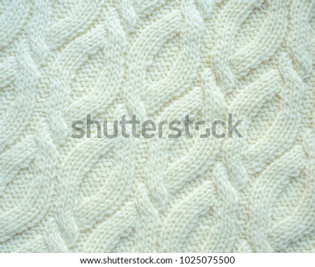 Traditional Irish knitted pattern. White