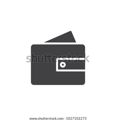Wallet with money vector icon. filled flat sign for mobile concept and web design. Purse simple solid icon. Symbol, logo illustration. Pixel perfect vector graphics