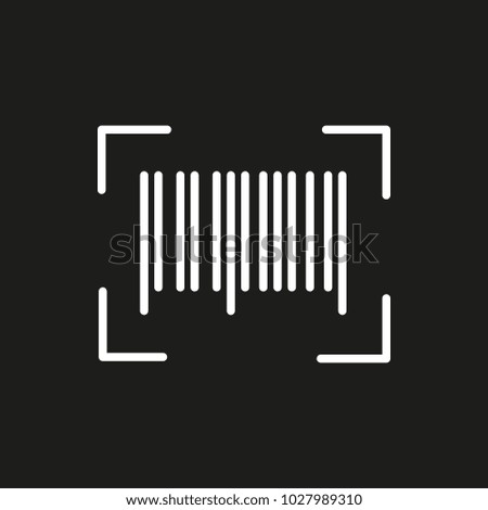 Barcode icon vector illustration. Linear symbol with thin outline. The thickness is edited. Minimalist style.