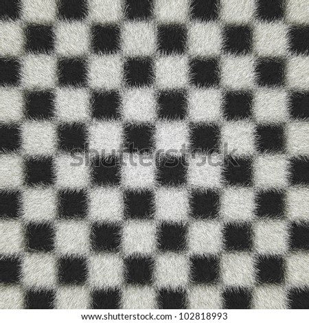 It is black a white structure from wool