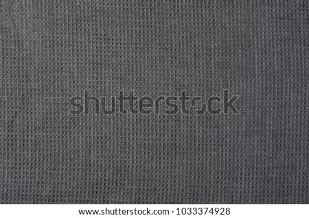 Gray fabric texture pattern and fur background with copy space. Horizontal orientation top view or aerial view