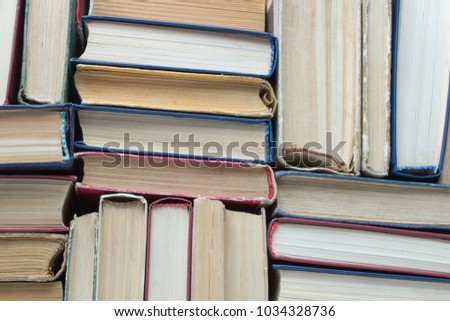 A pile of old books