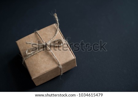 pack box on the black background