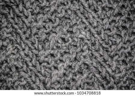 Gray knitted texture