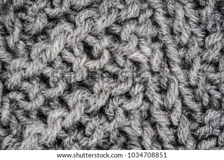 Gray knitted texture