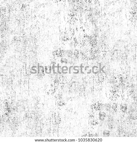 Texture of dust, spots, lines, chips, noise. Monochrome grunge background. Black and white abstraction
