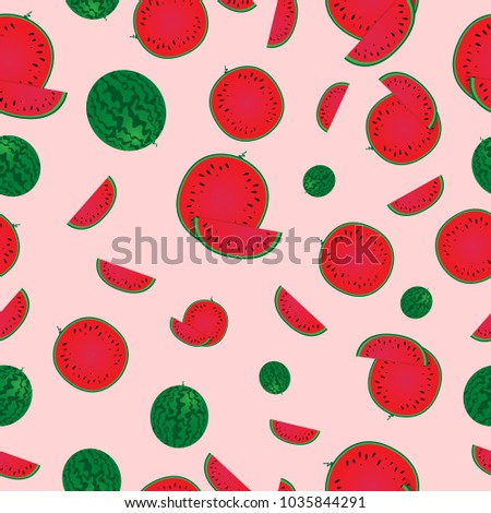 Seamless watermelon pattern . vector illustration background colorful