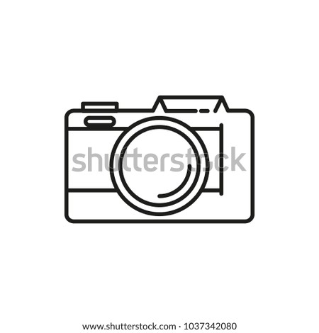 Pocket Camera Adventure Thin Line Icon Symbol Illustration Design