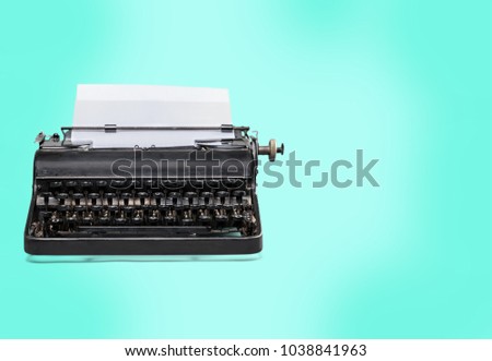 Vintage old typewriter