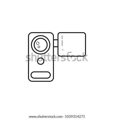 manual video camera icon. Media signs for mobile concept and web apps. Thin line  icon for website design and development, app development. Premium icon on white background