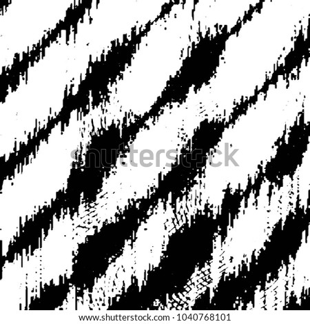 Abstract grunge grid stripe halftone background pattern. Black and white line vector illustration
