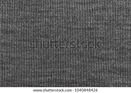 Gray Knitted Texture. Blank Background