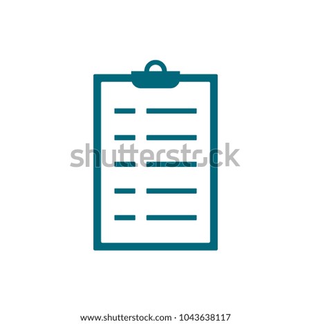 checklist clipboard in trendy flat design 