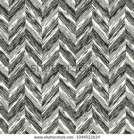 Monochrome Brushed Herringbone Textured Pattern