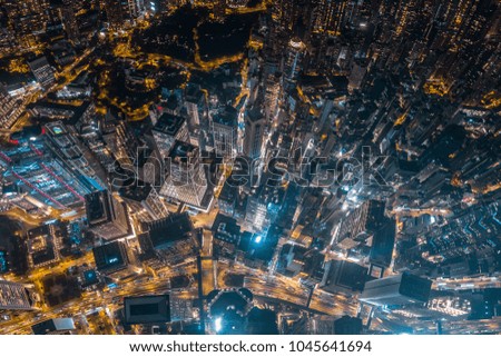 Hong Kong Central District aerial view
